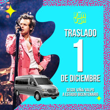 Cargar imagen en el visor de la galería, Traslado ida y vuelta para Concierto HARRY STYLES / 1 de diciembre