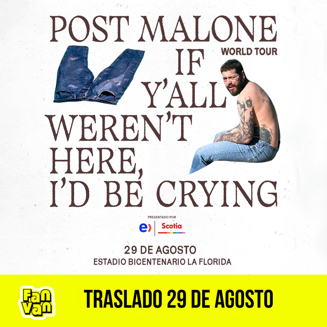 Traslado ida y vuelta para POST MALONE / 29 de agosto