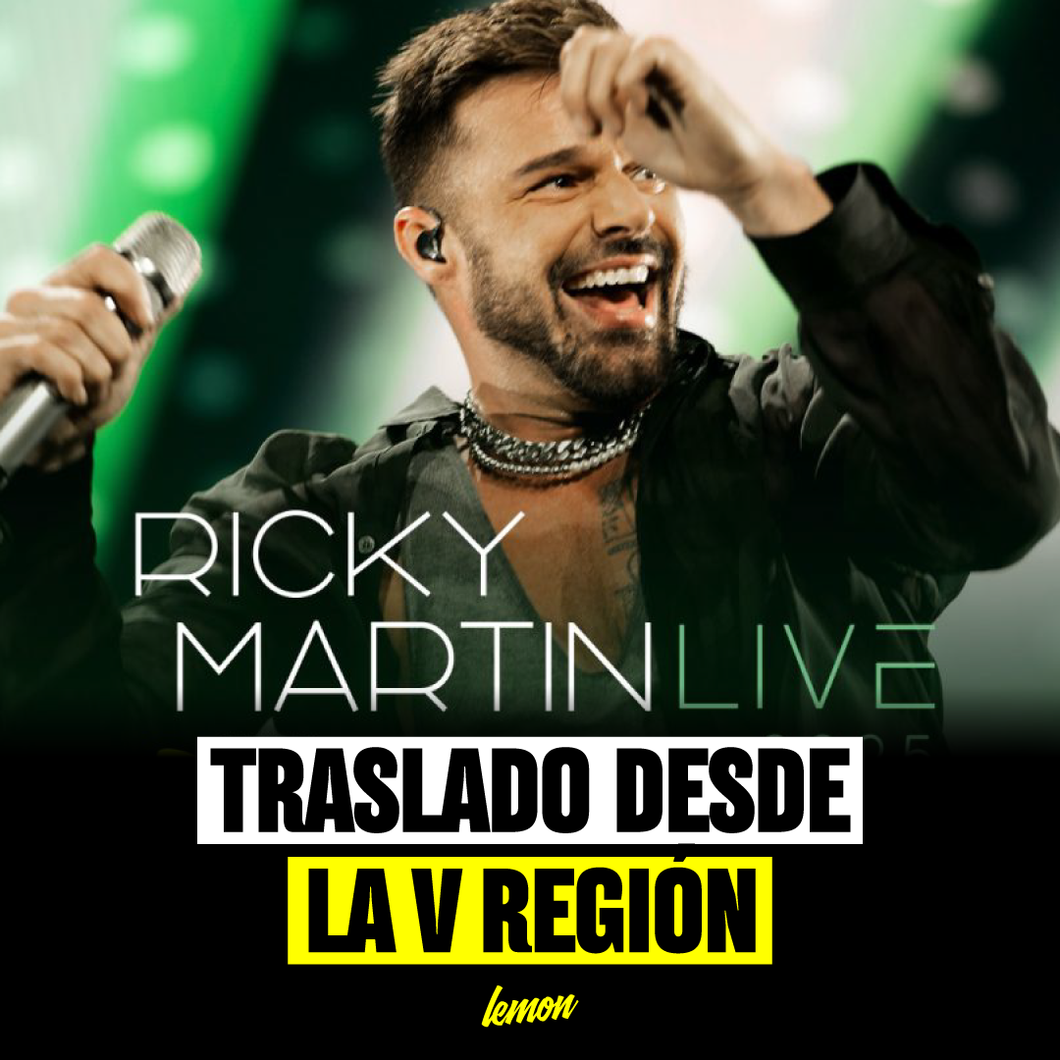 Traslado ida y vuelta para RICKY MARTIN / 4 y 5 de Octubre