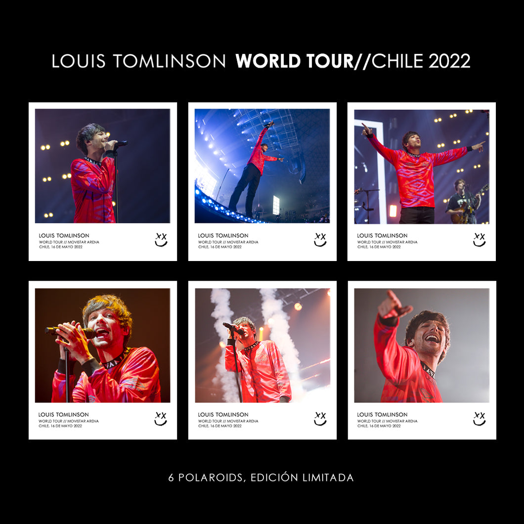 Set 6 Polaroids - Louis Tomlinson Chile 2022, 16 de mayo
